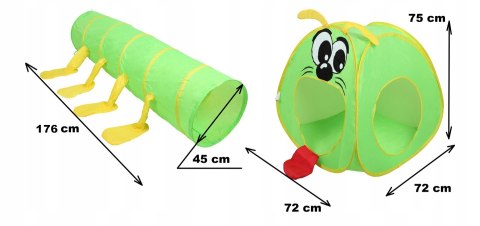 NAMIOT STONOGA Z TUNELEM SAMOROZKŁADALNY ZESTAW 2W1 IPLAY
