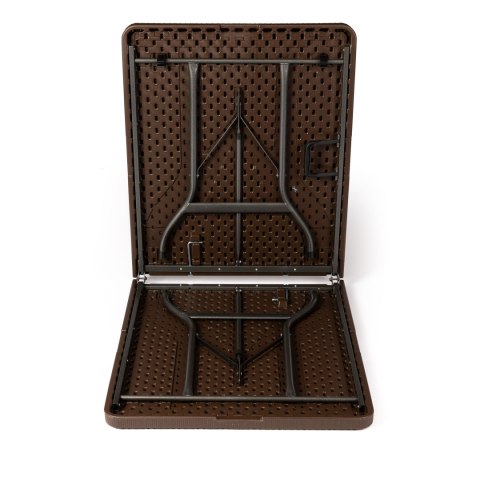 STÓŁ CATERINGOWY BANKIETOWY OGRODOWY SKŁADANY 180X75 CM BRĄZOWY MODERNHOME