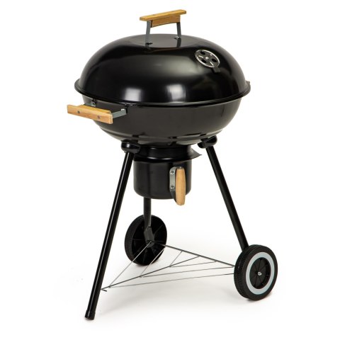 GRILL OGRODOWY Z POKRYWĄ POPIELNIK METALOWA PÓŁKA KOŁA TRANSPORTOWE MULTIGARDEN