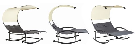 LEŻANKA LEŻAK OGRODOWY Z DASZKIEM HUŚTAWKA MULTIGARDEN