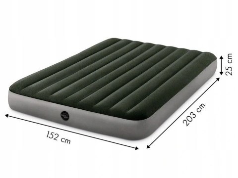 MATERAC DUŻY DMUCHANY 203X152 CM DWUOSOBOWY ELEKTRYCZNA POMPKA GRATIS INTEX 64779