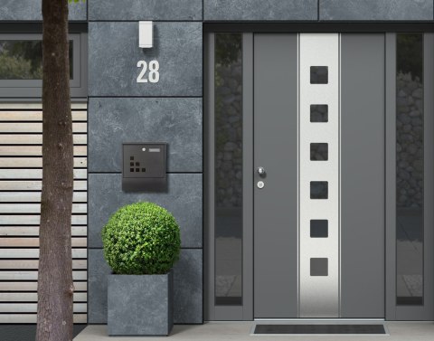 SKRZYNKA NA LISTY Z GAZETOWNIKIEM STALOWA ŚCIENNA GALWANIZOWANA MODENRHOME