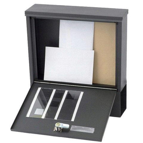 SKRZYNKA NA LISTY Z GAZETOWNIKIEM STALOWA ŚCIENNA GALWANIZOWANA MODENRHOME