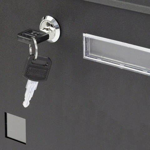 SKRZYNKA NA LISTY Z GAZETOWNIKIEM STALOWA ŚCIENNA GALWANIZOWANA MODENRHOME