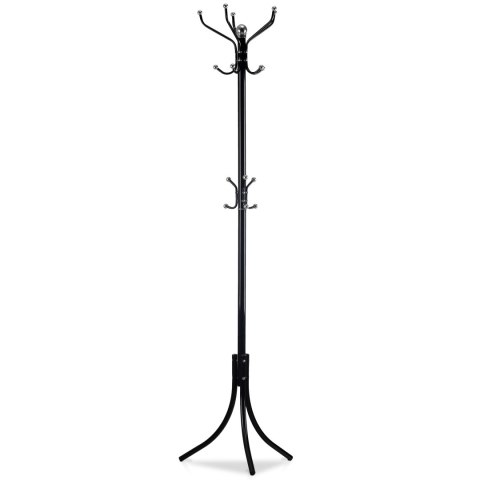 WIESZAK STOJĄCY 16 HAKÓW NA UBRANIA METAL CZARNY MODERNHOME