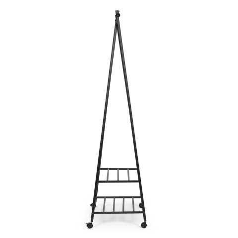 WIESZAK STOJĄCY STOJAK NA KÓŁKACH Z 2 PÓŁKAMI NA UBRANIA BUTY MODERNHOME