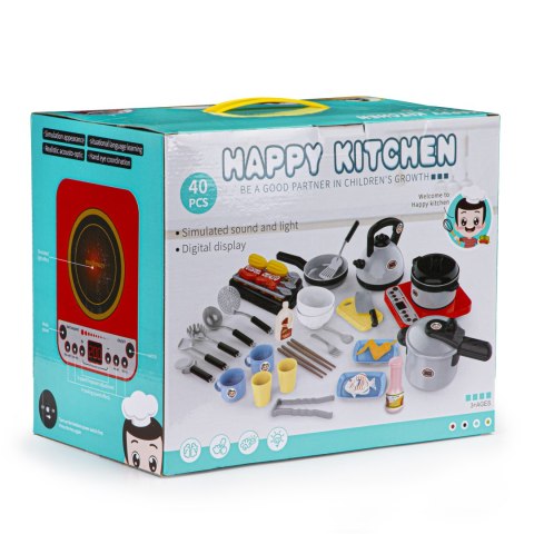 ZESTAW DO GOTOWANIA GRILLOWANIA 40 EL. DŹWIĘK LED