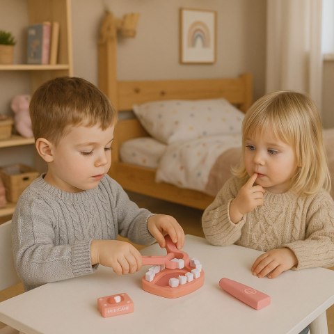 DREWNIANY ZESTAW MAŁEGO LEKARZA TORBA MEDYCZNA DLA DZIECI 24 ELEMENTY ECOTOYS