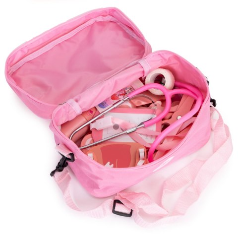 DREWNIANY ZESTAW MAŁEGO LEKARZA TORBA MEDYCZNA DLA DZIECI 24 ELEMENTY ECOTOYS