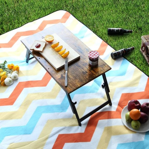 PODSTAWKA POD LAPTOPA 60X35 CM STOLIK DO ŁÓŻKA SKŁADANY RUSTYKALNY