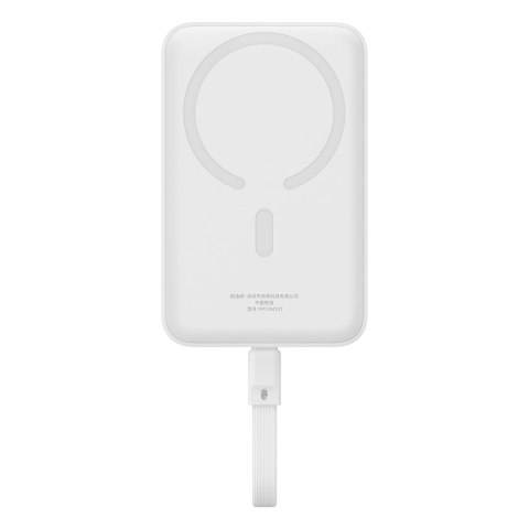 Mini Powerbank MagSafe 10000mAh 30W z kablem USB-C 0.3m biały