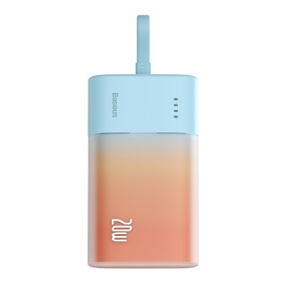 Powerbank Popsicle 5200mAh 20W z kablem Lightning 60W/20V/3A/30cm - niebiesko-pomarańczowy