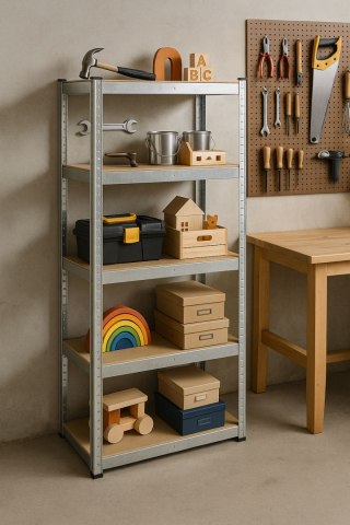 Regał magazynowy 180x90x40 cm stal galwanizowana 5 półek 875 kg ModernHome