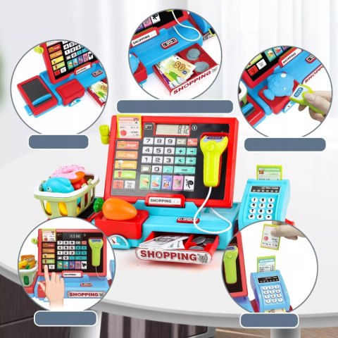 Elektroniczna kasa fiskalna sklepowa dla dzieci akcesoria zabawa w sklep
