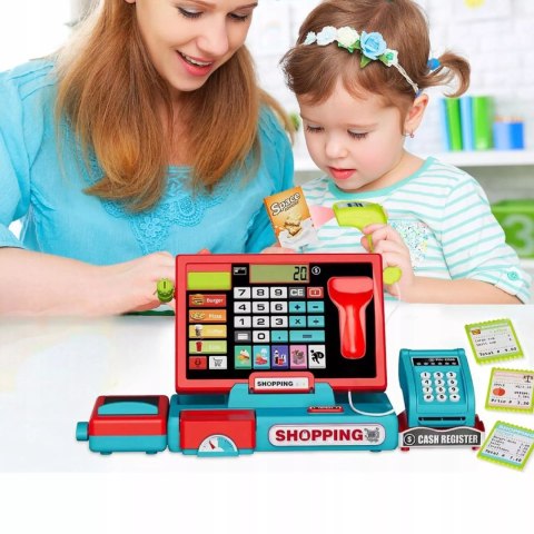 Elektroniczna kasa fiskalna sklepowa dla dzieci akcesoria zabawa w sklep