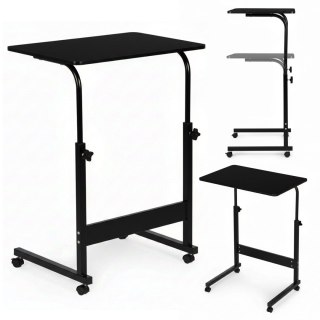 Mobilny stolik pod laptopa biurko dostawiane do fotela czarny ModernHome