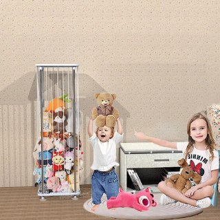 Organizer na pluszaki i zabawki stojak z elastycznymi pasami, pojemny