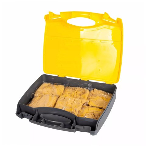 Piasek Kinetyczny dla dzieci z Pojazdami Budowlanymi i Żurawiem w Walizce