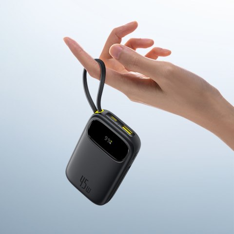 Powerbank 10000mAh 45W z kablami USB-C iPhone Lightning EnerFill FC31 - czarny