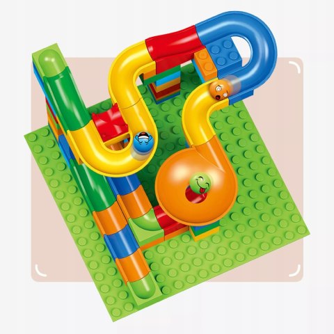 Tor Kulkowy Kulodrom Duży Labirynt Wyścigi Kulek 514 el. klocki