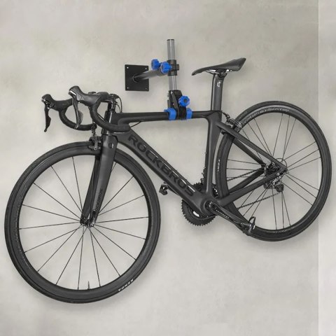 Wielofunkcyjny stojak serwisowy uchwyt do rowerów nablatowy - czarny