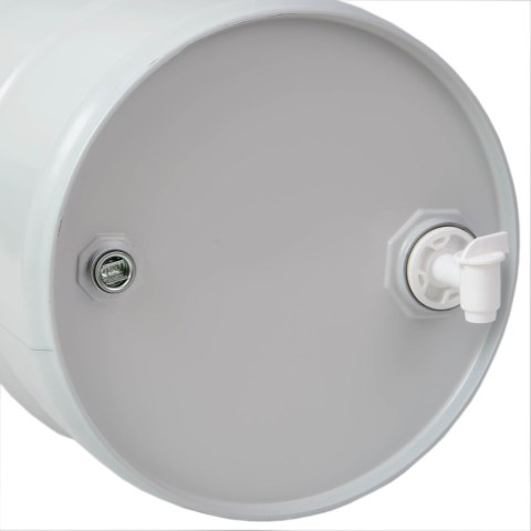 Beczka stalowa metalowa TH 60L korki 2 i 3/4 z kranikiem atest - SZARA