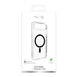 Etui plecki case na iPhone 17 Air TPU PC Lite Mag MagSafe - przezroczyste czarny pierścień