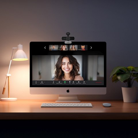 Kamera internetowa do wideokonferencji USB FullHD 30FPS - czarna