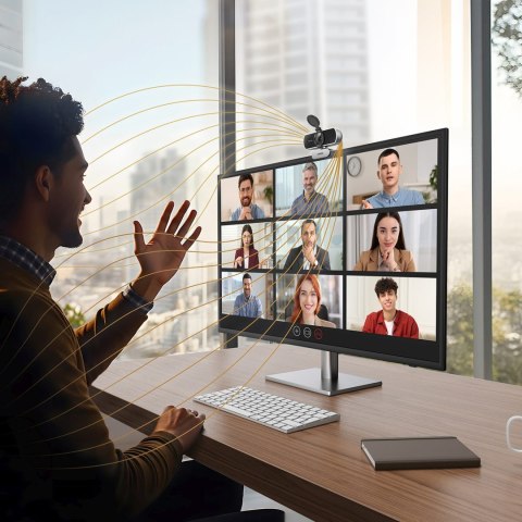 Kamera internetowa do wideokonferencji USB FullHD 30FPS - czarna