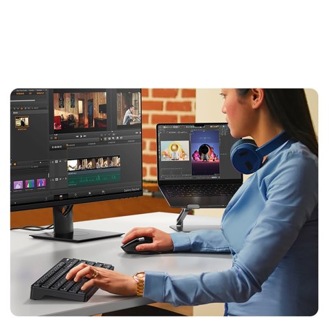 Myszka bezprzewodowa optyczna 5 przycisków rolka 5000 DPI - czarna