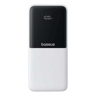 Powerbank 10000mAh 22.5W Lipow z wbudowanymi kablami USB-C iPhone Lightning - biały
