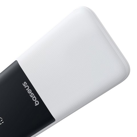 Powerbank 10000mAh 22.5W Lipow z wbudowanymi kablami USB-C iPhone Lightning - biały