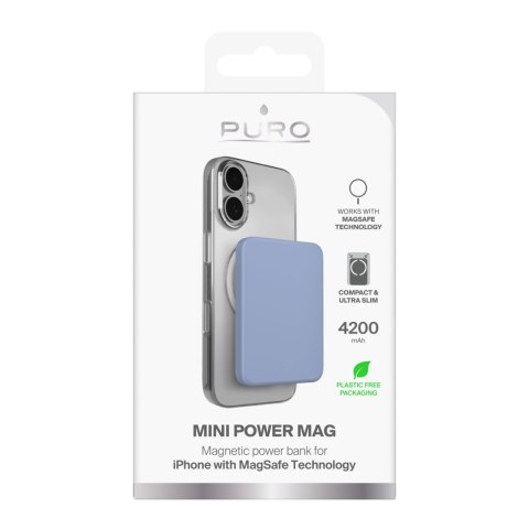 Powerbank magnetyczny ultracienki 4200mAh USB-C MagSafe - niebieski