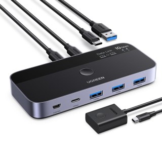 Przełącznik switch USB-C USB-A 10Gb/s - szary