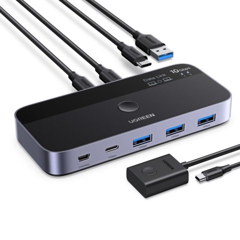 Przełącznik switch USB-C USB-A 10Gb/s - szary
