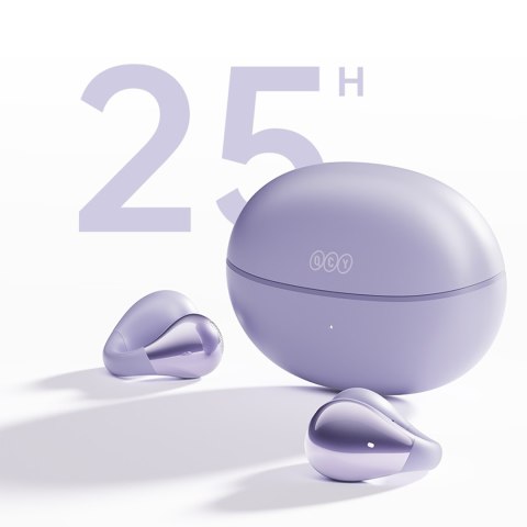 Słuchawki bezprzewodowe otwarte Crossky C30 OWS IPX4 Bluetooth - fioletowe