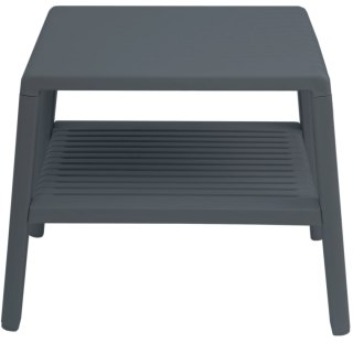 Wytrzymały stolik basenowy kawowy do ogrodu na taras z półką - ANTRACYT