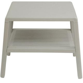 Wytrzymały stolik basenowy kawowy do ogrodu na taras z półką - BEŻOWY