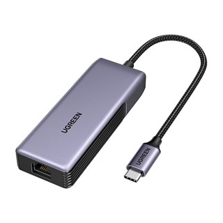 Zewnętrzna karta sieciowa USB-C - RJ45 5Gb/s - szary
