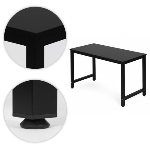 Biurko komputerowe szkolne stół 120x60 cm czarne ModernHome