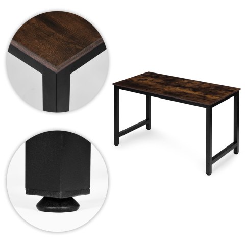 Biurko komputerowe szkolne stół 120x60 cm postarzany orzech ModernHome