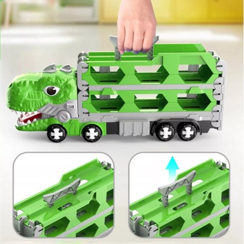 Ciężarówka Dinozaur Tor Wyścigowy 2 Auta resoraki dla Dzieci