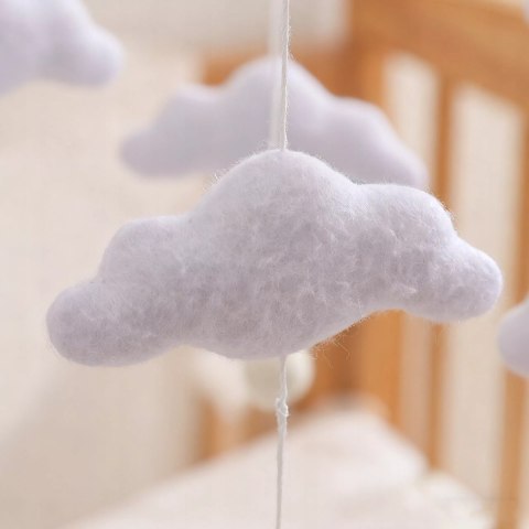 Karuzelka do Łóżeczka Dziecięcego Boho Naturalne Drewno + pałąk Bear & Moon