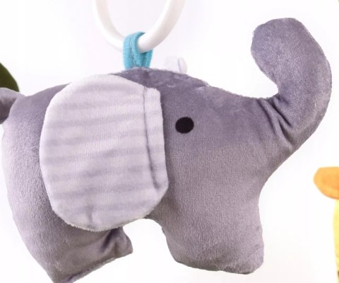 Mata edukacyjna sensoryczna interaktywna Liść z pałąkami i zabawkami 0+