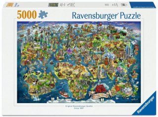Puzzle 5000 Illustrated World Map
