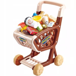 Wózek sklepowy koszyk dla dzieci słodycze ciastka napoje sklep 62 el.