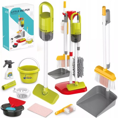 Zestaw do Sprzątania Elektroniczny Odkurzacz Mop Wiaderko Akcesoria Stojak