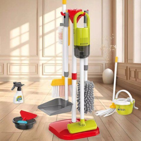 Zestaw do Sprzątania Elektroniczny Odkurzacz Mop Wiaderko Akcesoria Stojak