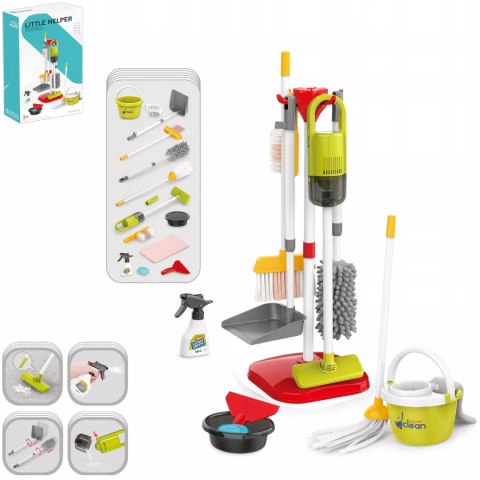 Zestaw do Sprzątania Elektroniczny Odkurzacz Mop Wiaderko Akcesoria Stojak