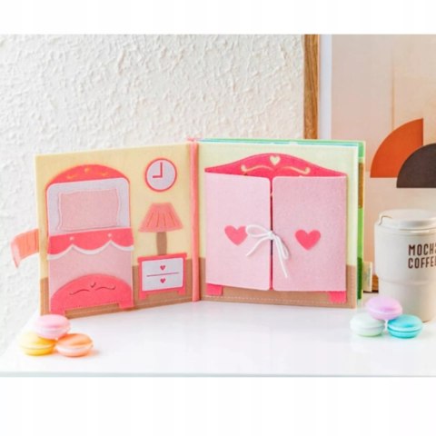 Cicha Książeczka dla dzieci Tablica Manipulacyjna Montessori Filc akcesoria